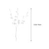 rosenice 16 Inch White Artificial Flower Picks with Acrylic Bead Drops Simulated Flower Branch Ornaments for Wedding Bouquet Fillers and DIY Craft Decorations view 2