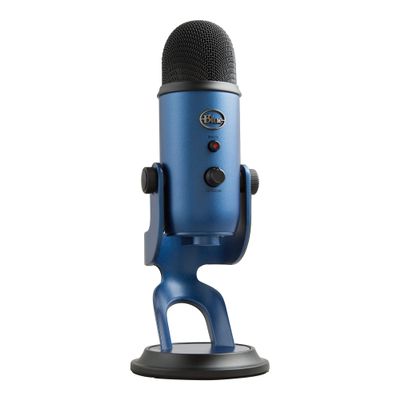 Logitech Creators Blue Yeti USB Microphone for PC, Mac, Gaming, Streaming, Podcasting, Studio and Computer Condenser Mic with Blue VO!CE Effects, 4 Pickup Patterns, Plug and Play - Midnight Blue