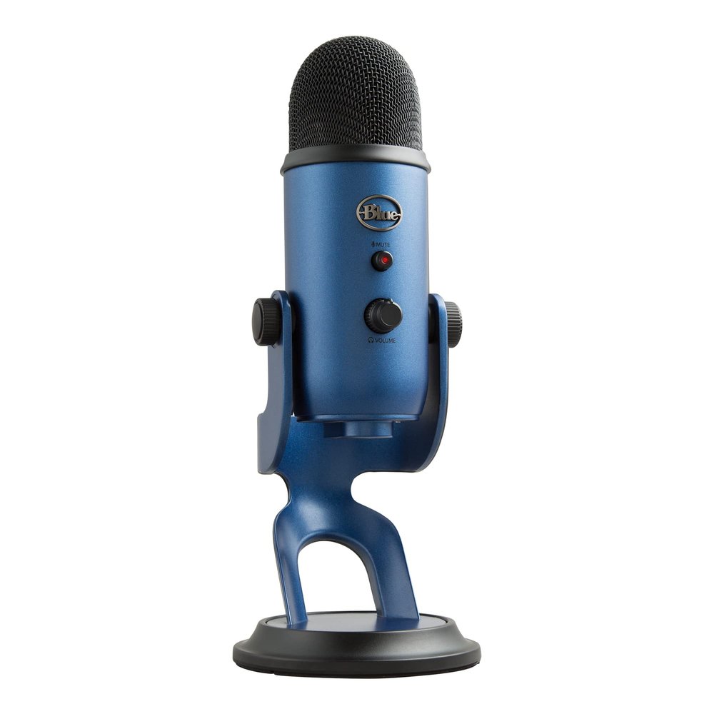 Logitech Creators Blue Yeti USB Microphone for PC, Mac, Gaming, Streaming, Podcasting, Studio and Computer Condenser Mic with Blue VO!CE Effects, 4 Pickup Patterns, Plug and Play - Midnight Blue