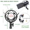 Microphone Shock Mount with Pop Filter, Mic Anti-Vibration Suspension Shock Mount Holder Clip for Diameter 46mm-51mm Microphone view 2