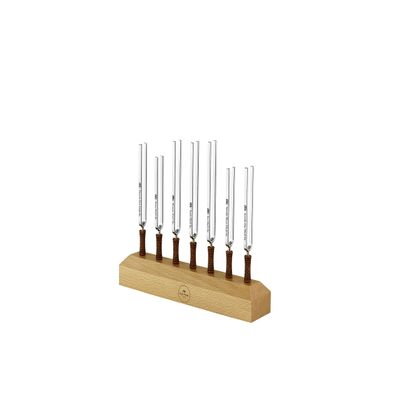 Planetary Tuning Fork 7 Piece Chakra Set with Exact Pitch and Frequency MADE IN GERMANY For Meditation, Sound Healing Therapy and Yoga, 2-YEAR WARRANTY brown