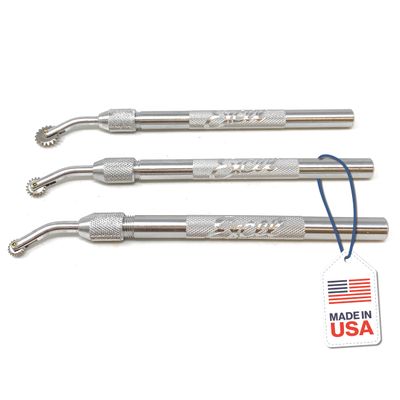 Excel Blades Pounce Wheel Set Stainless Steel Fabric Tracing, Perforating, Cutting, Sewing, Quilting & Embossing Tool Set of 3 Assorted Sizes Made in USA