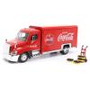 Coca-Cola 1/50 Beverage Delivery Truck With 2 Sliding doors, handcart and 2 bottle cases view 2