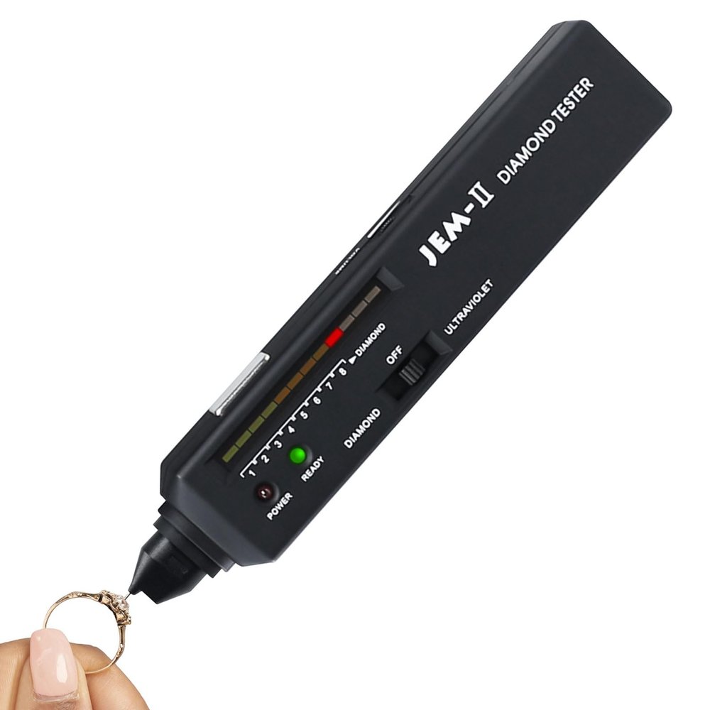 GAIN EXPRESS Diamond Tester Pen, Professional Diamond Moissanite Gemstone Tester with UV Ultraviolet Light & Thermal Sensor, Gem Checker Jewelry Tester Diamond Selector for Novice and Expert