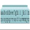 Contact USA CU-07083 Pegz Connectable Lowercase Alphabet Stamp Set, Small, Pool Blue view 1