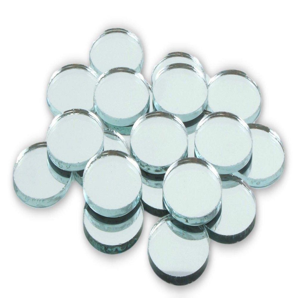 Art Cove 1" inch Small Mini Glass Round Mirrors 50 Pieces Handheld Pocket Size Mirror