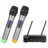 FIFINE UHF Dual Channel Wireless Handheld Microphone, Easy-to-use Karaoke Wireless Microphone System-K036 view 1