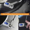 Neoteck Digital Turntable Stylus Force Gauge 0.01g/5.00g with Blue LCD Backlight Turntable Stylus Pressure Gauge with 5g Weight & Leather Case Accurate Tracking for Tonearm Phono Cartridge-Silver view 2