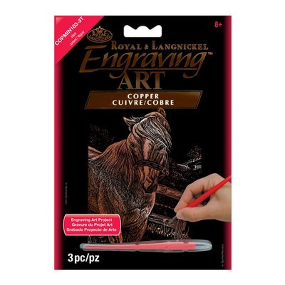Royal Brush COPMIN-103 Copper Foil Engraving Mare Art Mini Kit, 5" by 7"