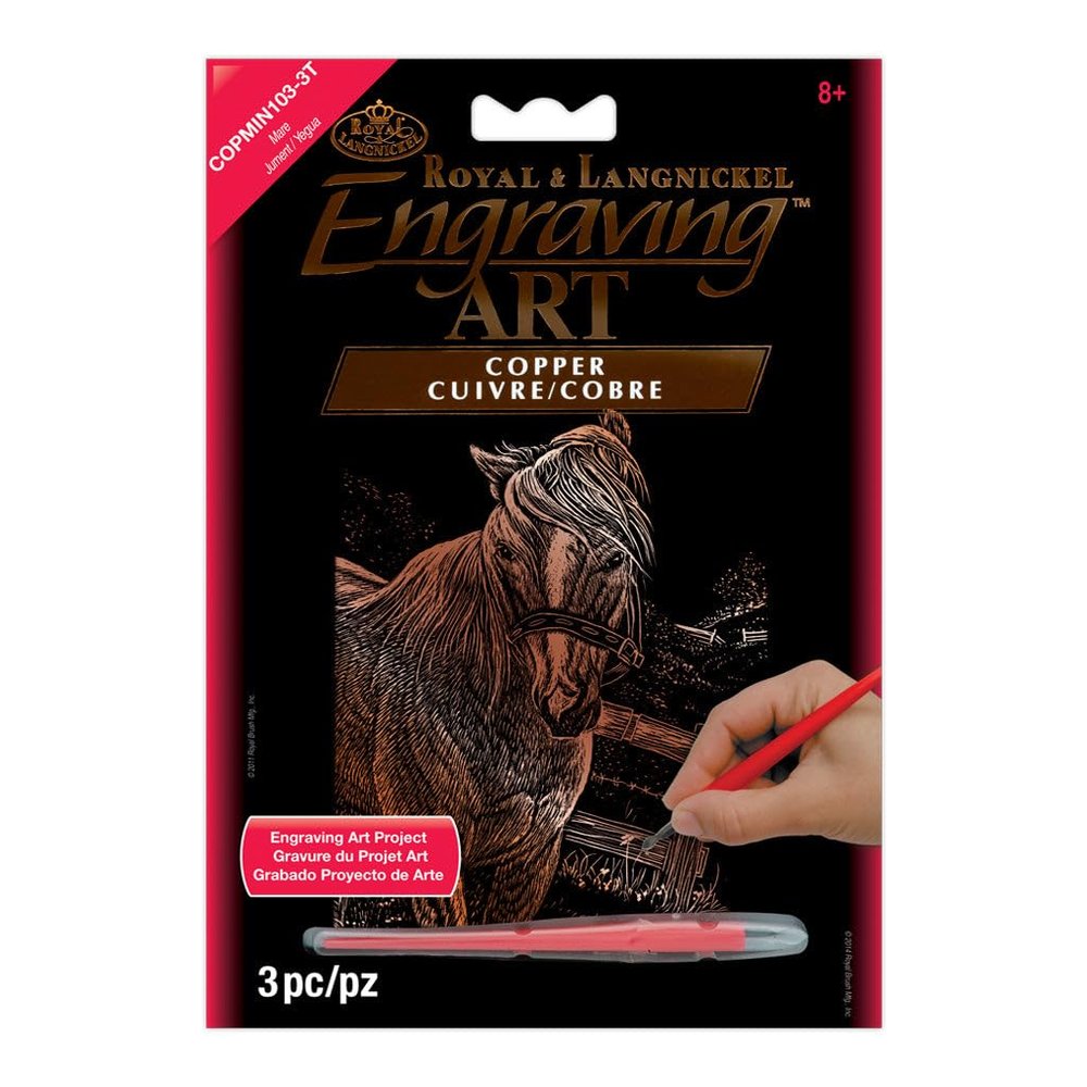 Royal Brush COPMIN-103 Copper Foil Engraving Mare Art Mini Kit, 5" by 7"