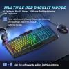 Redragon S101-3 PRO Gaming Keyboard and Mouse, RGB Backlit Programmable Keyboard Mouse with Software, Independent Macro Record Keys, Value Combo Set, New Update Version view 3