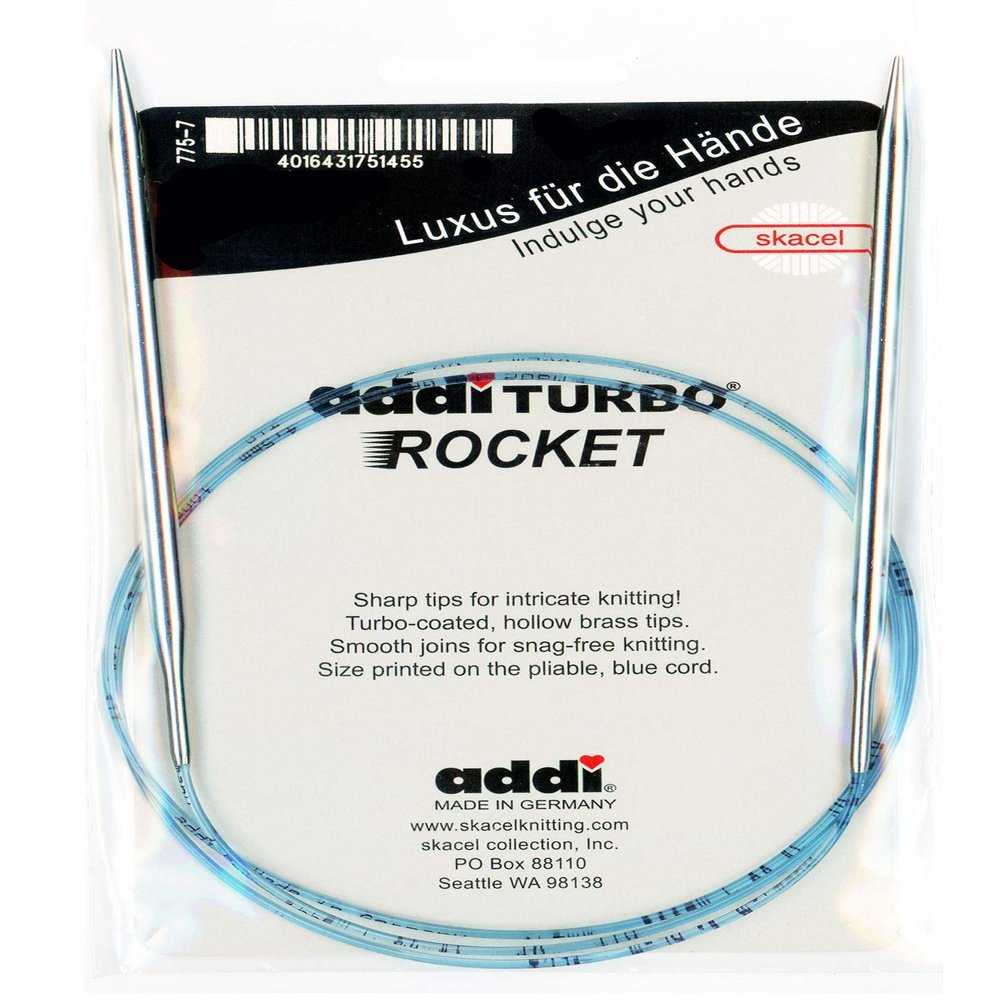 addi Turbo Sock Rockets 47-inch (120 centimeter) Circular Knitting Needle; Size US 0 (2.00 mm)