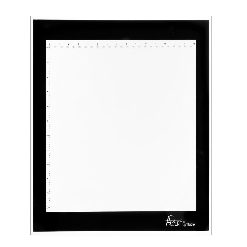 Acurit Art Tracing Light Tablet for Artists, 15 x 18-3/4 inch - Drawing, Sketching, Animation A3 - White/Black