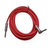 Seismic Audio SAGC20R-Red Red 20-Feet Right Angle to Straight Guitar Cable view 1