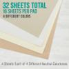 U.S. Art Supply 9" x 12" Pastel Paper Pad: 2 Pack (32 Sheet Total), 80lb (180gsm), 4 Neutral Toned Colors, Textured Hard or Soft Oil Pastel Paper, Drawing Sketchbook Pad, Mixed Media view 3