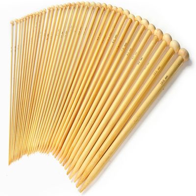LIHAO 36 PCS Bamboo Knitting Needles Set (18 Sizes From 2.0mm to 10.0mm)