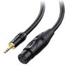 Cable Matters 3.5mm to XLR Cable - 10ft, Male to Female 1/8 to XLR Cable, XLRFemale to 3.5mm Cord for DSLR, DV Camcorder, Digital Voice Recorder or More, Black view 1