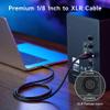 Cable Matters 3.5mm to XLR Cable - 6ft, Male to Male XLR to 1/8 Inch Cable, Compatible with iPod, MP3 Player, Laptop, Voice Recorder, and More, Black Not for Microphone Use view 3