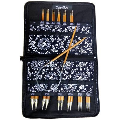 ChiaoGoo Spin Bamboo Complete Set, 5-inch (13 cm) [S][L], US 2-15 (2.75-10 mm)
