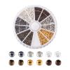 Pandahall 1Box/3300pcs 6 Colors Rondelle Tiny Crimp Beads 2mm Jewelry Bracelet Making Clamp End Spacer Beads Multi color view 1