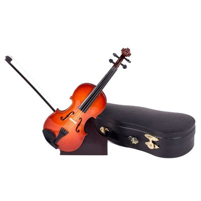 Broadway Gifts - Decorative Violin Music Instrument Miniature Replica with Case - Size 7 in.,Multicolor