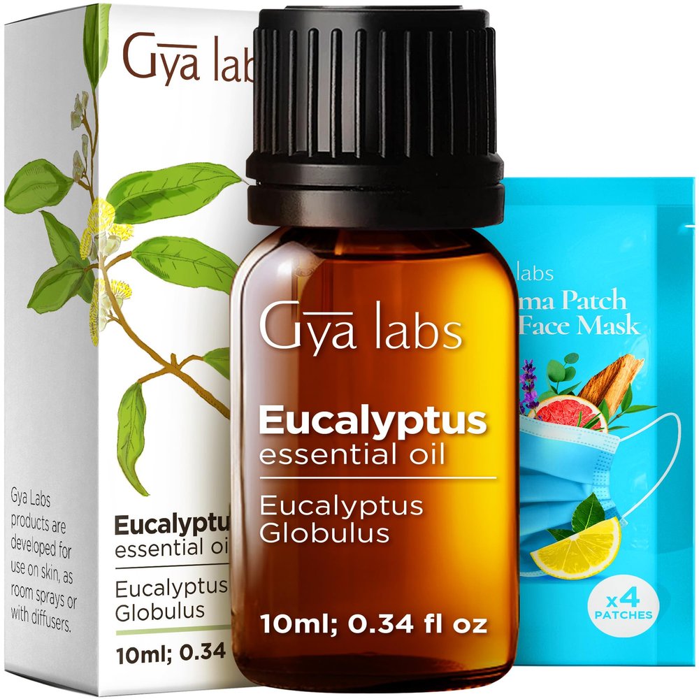 100% Pure Eucalyptus Essential Oil - 0.34 Fl Oz - Eucalyptus Oil for Hair, Skin, Diffuser, Aromatherapy & DIY Candle Making Scent