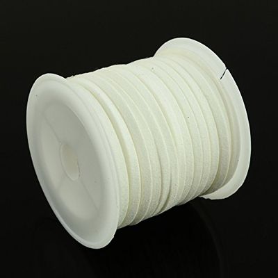 PEPPERLONELY Brand 5M/Roll 3mm White Flat Faux Suede Cord
