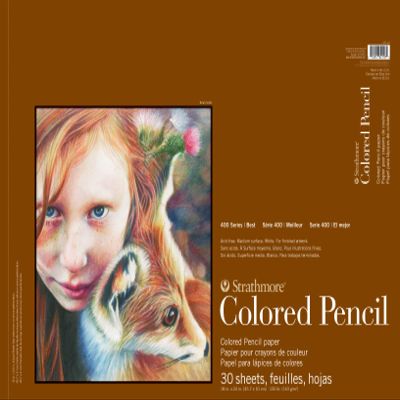 Strathmore 400 Series Colored Pencil Pad, 18"x24" Wire Bound, 30 Sheets