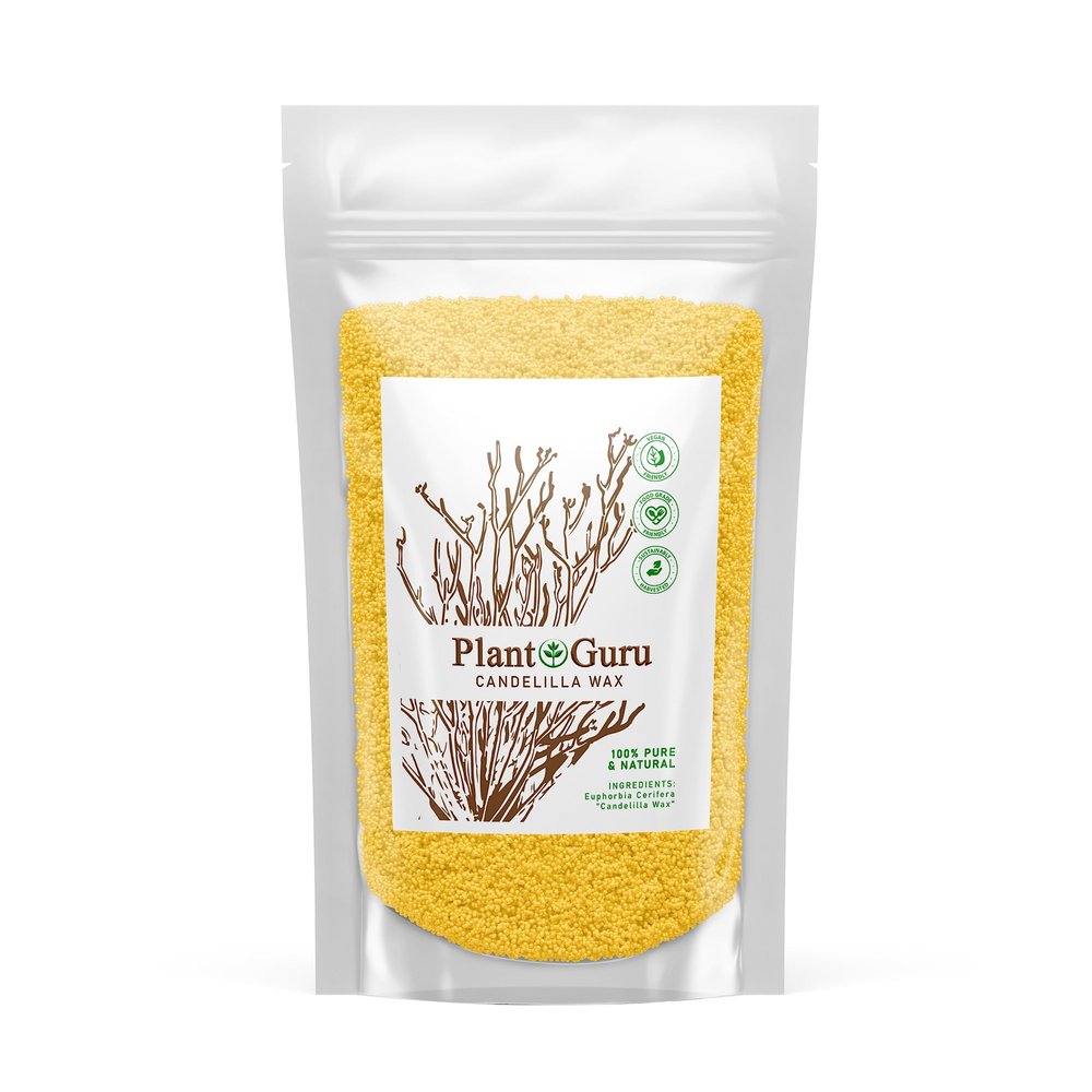 Candelilla Wax Pellets 8 oz. 100% Pure Natual Food Grade Vegan Wax For DYI Lip Balm, Soap and Candle Making, Creams and Lotions. Great For Skin, Face, and Hair applications. Beeswax Alternative