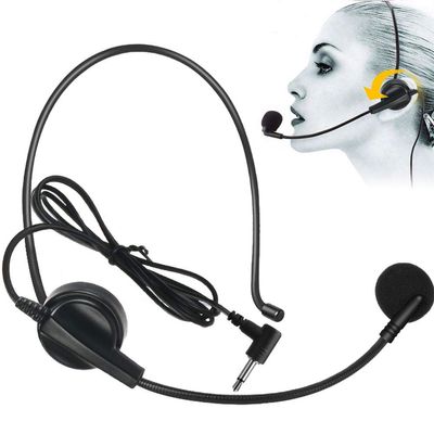 EXMAX Wired Headset Microphone, XLR Connectivity, 3.5mm Jack, Unidirectional Cardioid Polar Pattern, 270 Flexible Spinning Angle, Suitable for Stage Performance, Tour Guide, Market Promotion