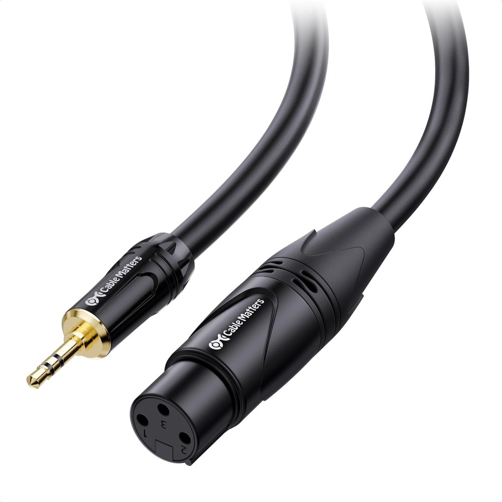 Cable Matters Unbalanced 3.5mm to XLR Cable - 6ft, Male to Female, 1/8 Inch to XLR Cable