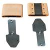 3" Leather Wrapped Genuine Blevins Buckles Set Vertical Post Western Saddle view 1